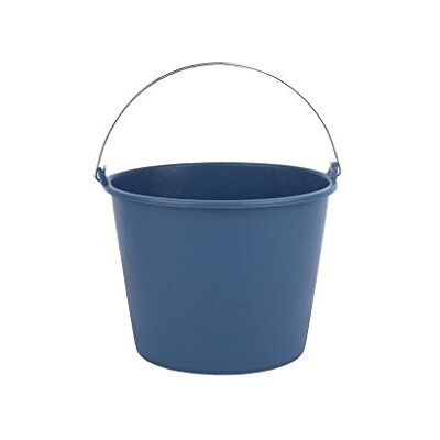 Cofan Cubo de plástico com alça de metal capacidade 8 l cor azul, cubo multiusos para casa Cofan Cubo de plástico com alça de metal capacidade 8 l cor azul, cubo multiusos para casa