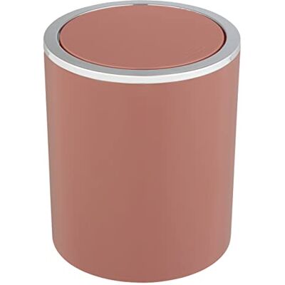 Wenko Lixeira para cosméticos Inca, capacidade de 2 litros, balde para casa de banho de hóspedes, com tampa dobrável, lixo pequeno de plástico, sem BPA, Ø 14 x 16,8 cm, rosa envelhecido Wenko Lixeira para cosméticos Inca, capacidade de 2 litros, balde para casa de banho de hóspedes, com tampa dobrável, lixo pequeno de plástico, sem BPA, Ø 14 x 16,8 cm, rosa envelhecido