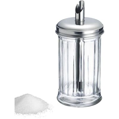 Westmark Dispensador de açúcar, capacidade: 300 ml, vidro/aço inoxidável, New York, prata/transparente, Westmark Dispensador de açúcar, capacidade: 300 ml, vidro/aço inoxidável, New York, prata/transparente,