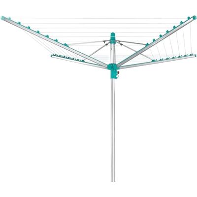 Leifheit Tendedero Giratorio Linomatic 400 Easy, 40 m Plegable Easy-Lift, até 40% menos esforço na hora de abrir, cordas retráteis limpas, 4 lavagens, adequado para jardim, UV Leifheit Tendedero Giratorio Linomatic 400 Easy, 40 m Plegable Easy-Lift, até 40% menos esforço na hora de abrir, cordas retráteis limpas, 4 lavagens, adequado para jardim, UV