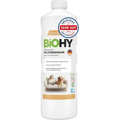 BIOHY Limpador de tapetes premium (1 garrafa de 1 litro) Concentrado para móveis estofados, sofás, tapetes e têxteis, removedor de manchas que dissolvem o odor (Premium Polster) BIOHY Limpador de tapetes premium (1 garrafa de 1 litro) Concentrado para móveis estofados, sofás, tapetes e têxteis, removedor de manchas que dissolvem o odor (Premium Polster)