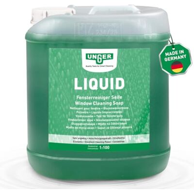 Unger Limpador de cristais líquido (5 litros, concentrado, proporção de mistura de 1:100, pH neutro, cristais sem riscas, selo de segurança, escala de dosagem) Unger Limpador de cristais líquido (5 litros, concentrado, proporção de mistura de 1:100, pH neutro, cristais sem riscas, selo de segurança, escala de dosagem)