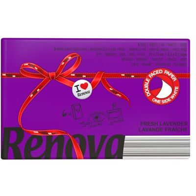 RENOVA Lenços de bolso Red Label roxo aroma lavanda 6 pacotes RENOVA Lenços de bolso Red Label roxo aroma lavanda 6 pacotes