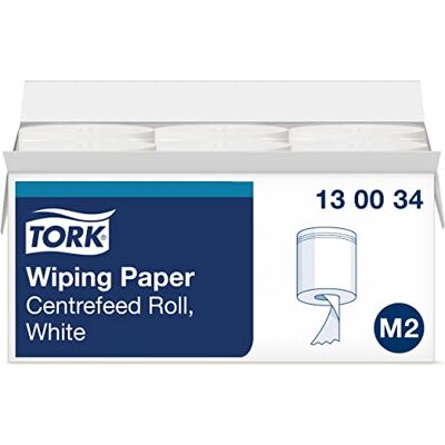 Tork Papel de secagem multiuso premium de 1 camada, compatível com o grande sistema de alimentação central M2, branco, 6 rolos x 165 m Tork Papel de secagem multiuso premium de 1 camada, compatível com o grande sistema de alimentação central M2, branco, 6 rolos x 165 m