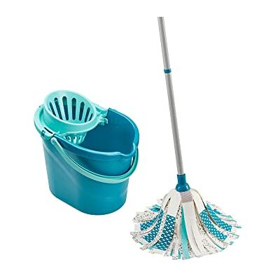 Leifheit Set Power Mop 3 em 1, cubo com escorredor de 12 l Esfregão de microfibra de 100%, tiras Power Scrub e Power Pick-Up, cabo de 3 peças com rosca italiana, lavável a 60 °C Leifheit Set Power Mop 3 em 1, cubo com escorredor de 12 l Esfregão de microfibra de 100%, tiras Power Scrub e Power Pick-Up, cabo de 3 peças com rosca italiana, lavável a 60 °C