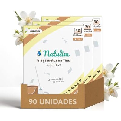Natulim Limpador de chão em tiras ecológico (30 usos) Limpador de chão ecológico, Limpa-chãos, Limpador de pavimentos ecológico, Fabricado em Espanha Limpa sem sujar o planeta (Fragrância Jasmim Fregasuelos Eco, Limpiapisos, Limpiador de Suelos Eco, M Natulim Limpador de chão em tiras ecológico (30 usos) Limpador de chão ecológico, Limpa-chãos, Limpador de pavimentos ecológico, Fabricado em Espanha Limpa sem sujar o planeta (Fragrância Jasmim Fregasuelos Eco, Limpiapisos, Limpiador de Suelos Eco, M