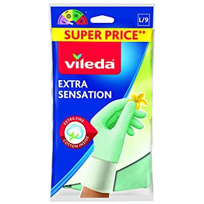 Vileda Extra Sensation Luvas multiusos, tamanho L Vileda Extra Sensation Luvas multiusos, tamanho L