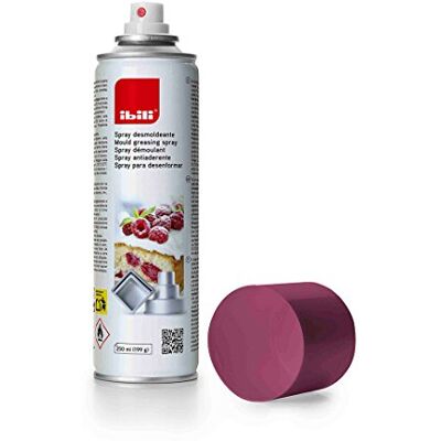IBILI Spray descalcificador alimentar 250 ml, spray anti-aderente para moldes de substituição, fácil de desmoldagem de bolinhos, bolos, madalenas e bolachas IBILI Spray descalcificador alimentar 250 ml, spray anti-aderente para moldes de substituição, fácil de desmoldagem de bolinhos, bolos, madalenas e bolachas