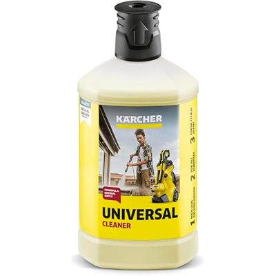 KÄRCHER Detergente universal RM 626, elimina óleos, gorduras e sujidade, adequado para jardim e veículos, adequado para hidrolimpadoras de alta pressão, sistema Plug 'n' Clean, 1 litro KÄRCHER Detergente universal RM 626, elimina óleos, gorduras e sujidade, adequado para jardim e veículos, adequado para hidrolimpadoras de alta pressão, sistema Plug 'n' Clean, 1 litro
