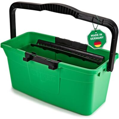 Unger Balde de 12 litros (para limpa-vidros com até 35 cm de largura, com escala de litros, com grade giratória, formato retangular) Unger Balde de 12 litros (para limpa-vidros com até 35 cm de largura, com escala de litros, com grade giratória, formato retangular)