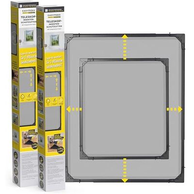 EASYmaxx tela mosquiteira telescópica 2 peças - antracite EASYmaxx tela mosquiteira telescópica 2 peças - antracite