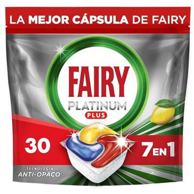 FAIRY Platinum Plus Cápsulas para Máquina de Lavar Louça Tudo em Um Limão, 30 Cápsulas, A embalagem pode variar FAIRY Platinum Plus Cápsulas para Máquina de Lavar Louça Tudo em Um Limão, 30 Cápsulas, A embalagem pode variar