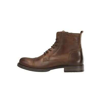 JACK & JONES Jfwrussel Leather Cognac 19, botas estilo motociclista para homem, castanho (cognac cognac), UE 45 JACK & JONES Jfwrussel Leather Cognac 19, botas estilo motociclista para homem, castanho (cognac cognac), UE 45