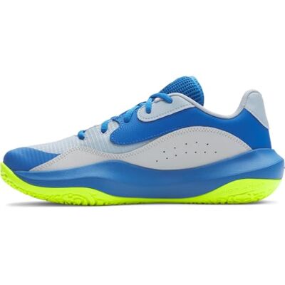 Under Armour UA Lockdown 7 Low Sapatilhas de basquetebol unissexo para adulto, Blue Calm Blue Atlantis High Vis Yellow, 45 UE Under Armour UA Lockdown 7 Low Sapatilhas de basquetebol unissexo para adulto, Blue Calm Blue Atlantis High Vis Yellow, 45 UE
