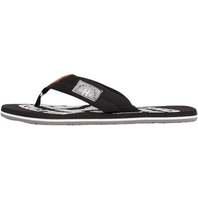 Tommy Hilfiger Chinelos para homem essencial TH Beach Sandal sapatilhas de banho, preto (Black), 39 Tommy Hilfiger Chinelos para homem essencial TH Beach Sandal sapatilhas de banho, preto (Black), 39