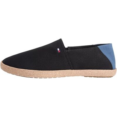 Tommy Hilfiger Core Hilfiger Espadrilho têxtil Fm0fm05792 Alpargatoshomem, Preto, 45 UE Tommy Hilfiger Core Hilfiger Espadrilho têxtil Fm0fm05792 Alpargatoshomem, Preto, 45 UE
