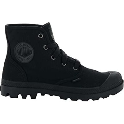 Palladium 92352, sapatilhas altas de tecido para mulher, Preto Palladium 92352, sapatilhas altas de tecido para mulher, Preto