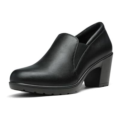 DREAM PAIRS Sapatos de salto clássicos confortáveis para mulher, sapatos de salão, sapatilhas de ponta redonda com salto largo DPU214-E, Preto, 39 UE DREAM PAIRS Sapatos de salto clássicos confortáveis para mulher, sapatos de salão, sapatilhas de ponta redonda com salto largo DPU214-E, Preto, 39 UE