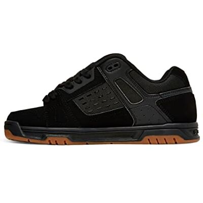 DC Shoes Stag Sapatilhas de estar por casa, homem, multicolorido (Black/Gum), UE 46,5 DC Shoes Stag Sapatilhas de estar por casa, homem, multicolorido (Black/Gum), UE 46,5