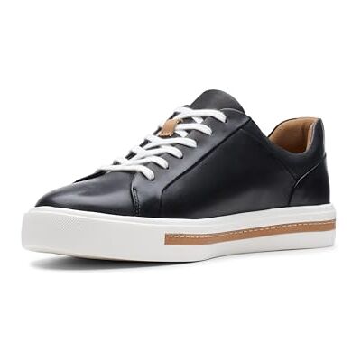 Clarks Un Maui Lace Sapatilhas de ginástica para mulher, Preto e vinho: Clarks Un Maui Lace Sapatilhas de ginástica para mulher, Preto e vinho: