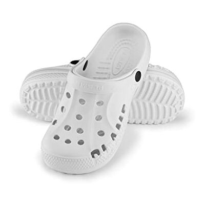 ESTRO Zuecos Sanitários Mulher Borracha Sapatos de Casa Masculino Feminino Verão Zuecos Mulher Borracha Leve , Branco ESTRO Zuecos Sanitários Mulher Borracha Sapatos de Casa Masculino Feminino Verão Zuecos Mulher Borracha Leve , Branco