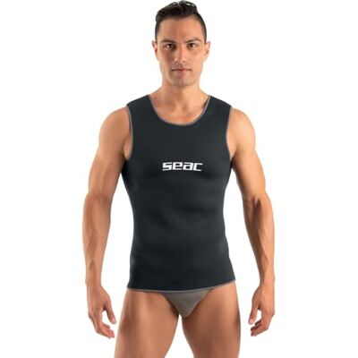 SEAC Colete Interior em Neopreno 2,5 mm para Homem, Cor Preto, Tamanho XXL SEAC Colete Interior em Neopreno 2,5 mm para Homem, Cor Preto, Tamanho XXL