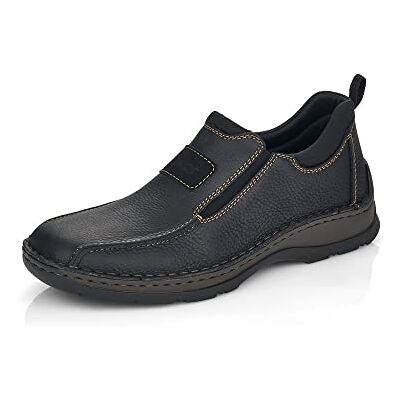Rieker Sapatilhas masculinas 05363, de cavalheiro sapatilhas baixas, preto e azul marinho: Rieker Sapatilhas masculinas 05363, de cavalheiro sapatilhas baixas, preto e azul marinho: