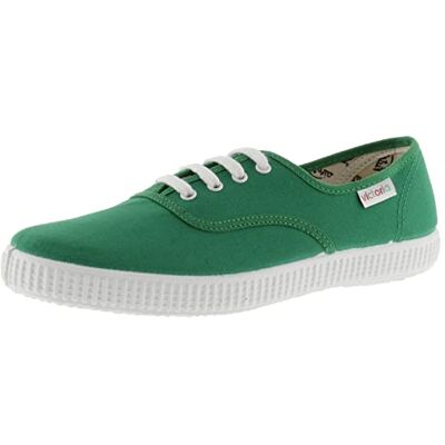 victoria Inglesas unissexo 1915 lona e cordões brancos 106613 para adulto, verde, 43 UE victoria Inglesas unissexo 1915 lona e cordões brancos 106613 para adulto, verde, 43 UE