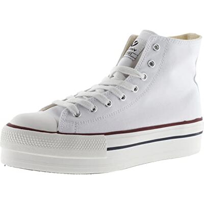 victoria Botim Tribu Lona e Plataforma Dupla para Meninas, Branco, 40 UE victoria Botim Tribu Lona e Plataforma Dupla para Meninas, Branco, 40 UE