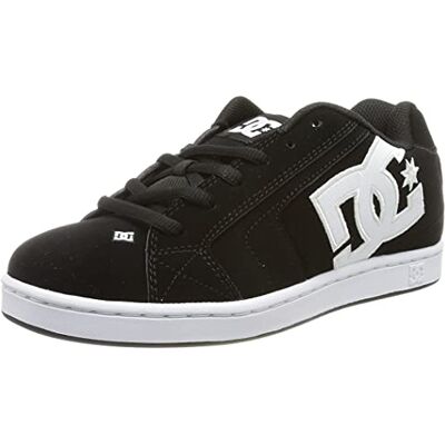 DC Shoes Net Sapatilhas de couro para homem, Preto Preto Branco, 46 UE DC Shoes Net Sapatilhas de couro para homem, Preto Preto Branco, 46 UE
