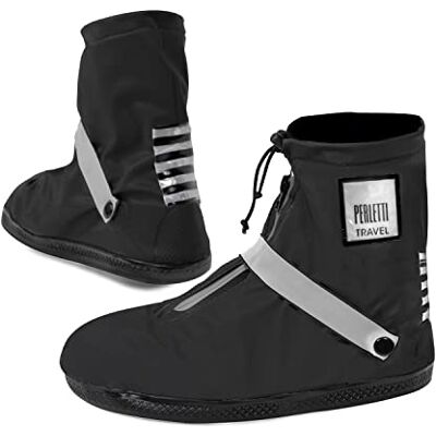 PERLETTI Protetor de Sapatos Impermeável para Chuva Homem Mulher Protetor de Sapatos Transparente Impermeable Protetor de Calçado Protetor de Botas de Neve PVC Anti-Lama Reutilizáveis, Refletor PERLETTI Protetor de Sapatos Impermeável para Chuva Homem Mulher Protetor de Sapatos Transparente Impermeable Protetor de Calçado Protetor de Botas de Neve PVC Anti-Lama Reutilizáveis, Refletor
