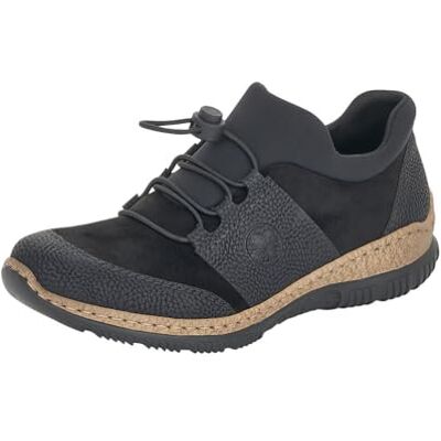 Rieker Mulher sapatos com cordões N32G0, senhora sapatos desportivos com atacadores, Preto Schwarz Schwarz Schwarz 00, 42 UE Rieker Mulher sapatos com cordões N32G0, senhora sapatos desportivos com atacadores, Preto Schwarz Schwarz Schwarz 00, 42 UE