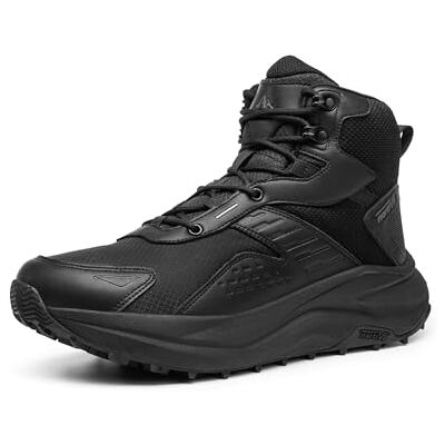 NORTIV 8 Botas de montanha homem impermeáveis com biqueira larga sapatilhas Trekking com palmilha de borracha antiderrapantes para caminhadas acampar, Preto, 44,5 UE NORTIV 8 Botas de montanha homem impermeáveis com biqueira larga sapatilhas Trekking com palmilha de borracha antiderrapantes para caminhadas acampar, Preto, 44,5 UE