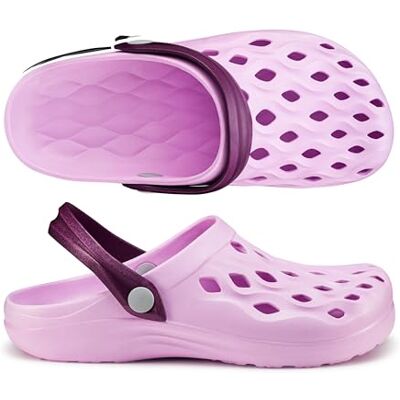 ESTRO Sapatilhas Cross mulher Suecos Tamancos de mulher verão Clogs sapatilhas Cross homem Tamancos para homem e jardim (37 EU, lilás) ESTRO Sapatilhas Cross mulher Suecos Tamancos de mulher verão Clogs sapatilhas Cross homem Tamancos para homem e jardim (37 EU, lilás)