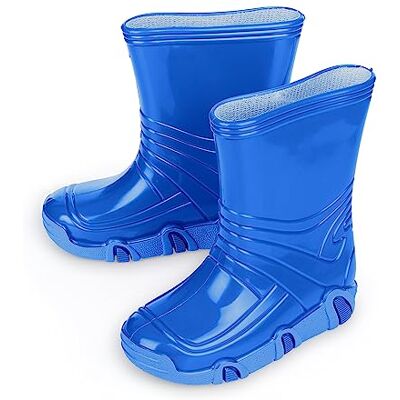 ESTRO Botas de água para menino botas de água forradas para menino botas de chuva menina botas chuva menino com forro botas de borracha para menino ZW02, Azul ESTRO Botas de água para menino botas de água forradas para menino botas de chuva menina botas chuva menino com forro botas de borracha para menino ZW02, Azul