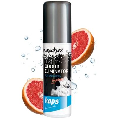 Kaps Desodorante sapatos para sapatilhas e calçado casual, aroma de toranja ou laranja, com nanopartículas de prata, removedor de odores de sapatos, Transparente (Neutro), 100 ml (embalagem de 1) Kaps Desodorante sapatos para sapatilhas e calçado casual, aroma de toranja ou laranja, com nanopartículas de prata, removedor de odores de sapatos, Transparente (Neutro), 100 ml (embalagem de 1)