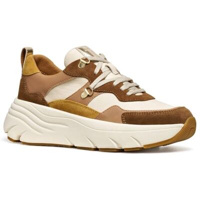 Geox D Diamanta Sapatilhas desportivas para mulher, bege, 38 UE Geox D Diamanta Sapatilhas desportivas para mulher, bege, 38 UE