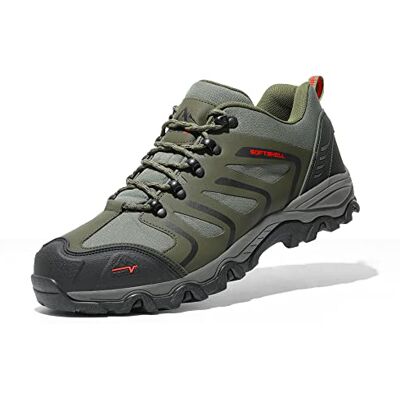 NORTIV 8 Sapatos de Trekking para Homem, Botas de Montanha Impermeáveis, Leves, para o Ar Livre, verde-militar NORTIV 8 Sapatos de Trekking para Homem, Botas de Montanha Impermeáveis, Leves, para o Ar Livre, verde-militar