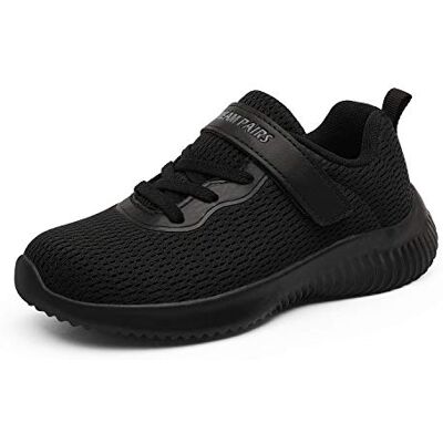 DREAM PAIRS Sapatilhas desportivas sem cordões para crianças correr, antiderrapantes, respiráveis e leve com sola de EVA, Todo preto DREAM PAIRS Sapatilhas desportivas sem cordões para crianças correr, antiderrapantes, respiráveis e leve com sola de EVA, Todo preto