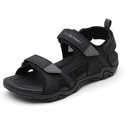 DREAM PAIRS Sandálias caminhadas para homem, preto, 44,5 DREAM PAIRS Sandálias caminhadas para homem, preto, 44,5