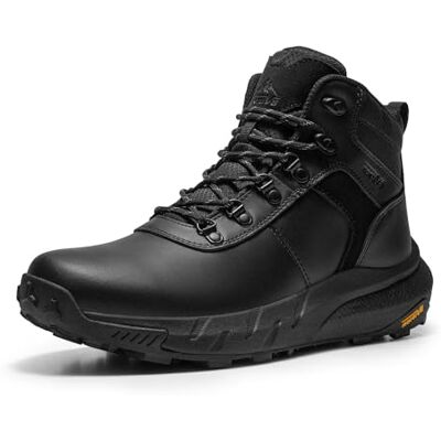 NORTIV 8 Botas de trekking para homens impermeáveis, sapatos de caminhada antiderrapantes, ténis de montanha leves para o ar livre, Preto NORTIV 8 Botas de trekking para homens impermeáveis, sapatos de caminhada antiderrapantes, ténis de montanha leves para o ar livre, Preto