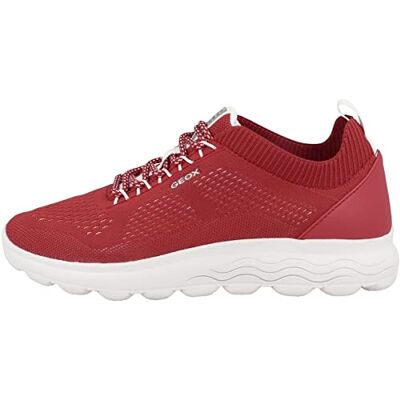 Geox D Spherica A, sapatilhas para mulher, Vermelho, 36 UE Geox D Spherica A, sapatilhas para mulher, Vermelho, 36 UE