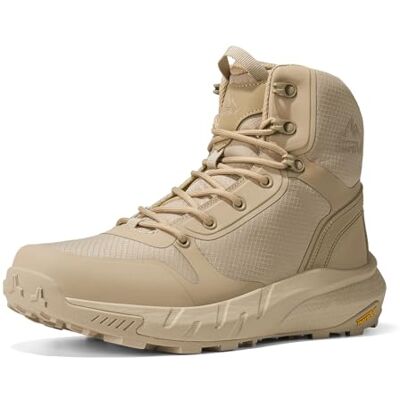 NORTIV 8 Botas militares leve tática policial para homem, areia, 43 NORTIV 8 Botas militares leve tática policial para homem, areia, 43