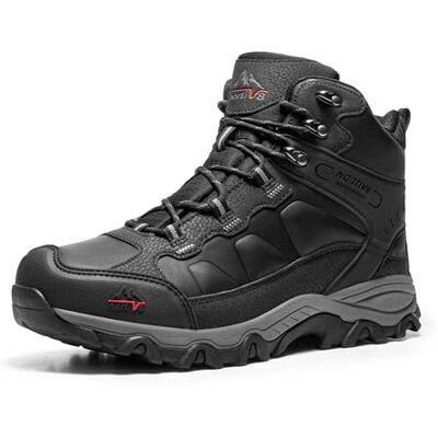 NORTIV 8 Botas de Montanha Sapatos de Caminhadas Homens Sapatilhas de Trekking Impermeáveis Leves Antiderrapantes, Preto, 48 UE NORTIV 8 Botas de Montanha Sapatos de Caminhadas Homens Sapatilhas de Trekking Impermeáveis Leves Antiderrapantes, Preto, 48 UE