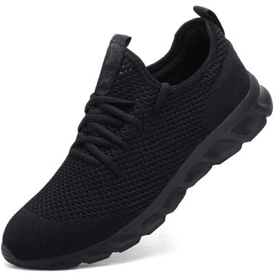 Damyuan Zapatillas de corrida para homem casual, tênis para asfalto, sapatos de desporto fitness, academia, respiráveis, segurança atlética, trekking, bambas plataforma, ténis prata, A Preto, 40 UE Estreito Damyuan Zapatillas de corrida para homem casual, tênis para asfalto, sapatos de desporto fitness, academia, respiráveis, segurança atlética, trekking, bambas plataforma, ténis prata, A Preto, 40 UE Estreito
