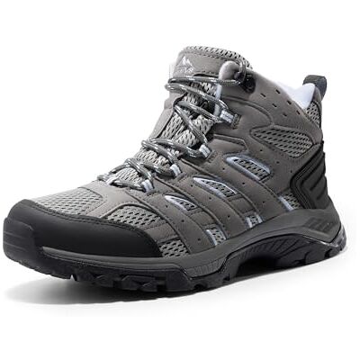 NORTIV 8 Sapatos de Caminhada Impermeáveis Botas de Montanha para Mulher Sapatilhas de Trekking Caça Antiderrapantes Leves para o Ar Livre, Cinzento escuro, 38 UE NORTIV 8 Sapatos de Caminhada Impermeáveis Botas de Montanha para Mulher Sapatilhas de Trekking Caça Antiderrapantes Leves para o Ar Livre, Cinzento escuro, 38 UE