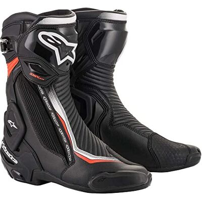 Alpinestars Smx Plus V2 Botas para bicicleta, cor preta, vermelho e amarelo fluorescente roupa para motocicleta unissexo adulto, Multicolor, 46 UE Alpinestars Smx Plus V2 Botas para bicicleta, cor preta, vermelho e amarelo fluorescente roupa para motocicleta unissexo adulto, Multicolor, 46 UE
