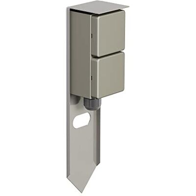 ledscom.de Suporte de lâmpada de jardim PIWI com estaca de terra para exteriores, IP44, 2 vias, Inox, Inox, angular, 30 cm ledscom.de Suporte de lâmpada de jardim PIWI com estaca de terra para exteriores, IP44, 2 vias, Inox, Inox, angular, 30 cm