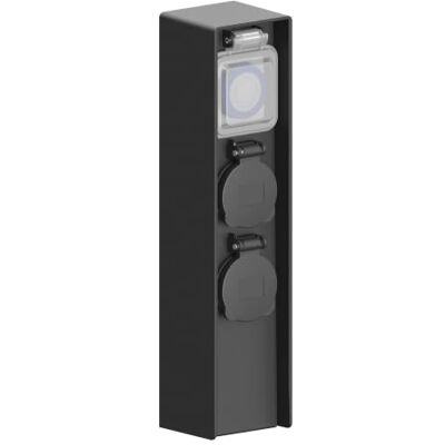Ledvion Tomada de corrente para exterior com poste, Incl. Sensor, 2 tomadas, impermeável IP44, garantia de 3 anos Para entrada terraza fachada o jardín pensado claramente para uso exterior Ledvion Tomada de corrente para exterior com poste, Incl. Sensor, 2 tomadas, impermeável IP44, garantia de 3 anos Para entrada terraza fachada o jardín pensado claramente para uso exterior