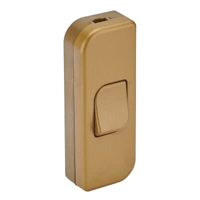 DEBFLEX Interruptor de base dois polos 2A dourado DEBFLEX Interruptor de base dois polos 2A dourado
